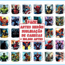 Pack Sublimação Canecas Heróis + 100.000 Artes Para Canecas