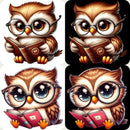 Pack Artes Corujas Sublimação De Canecas + 12 Clip-arts