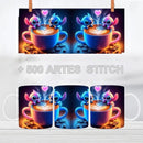 Kit Artes Sublimação Canecas Stitch + De 500 Estampas 2d 3d