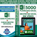 5.000 Planilhas Excel Editáveis + Curso em Vídeo Mestre do Excel