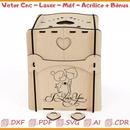 Vetor Caixa de Presente Cnc - Laser - Mdf - Acrílico + Bônus