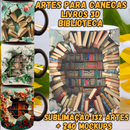Super Pack Sublimação De Canecas Livros 3d / Biblioteca