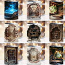 Super Pack Sublimação De Canecas Livros 3d / Biblioteca